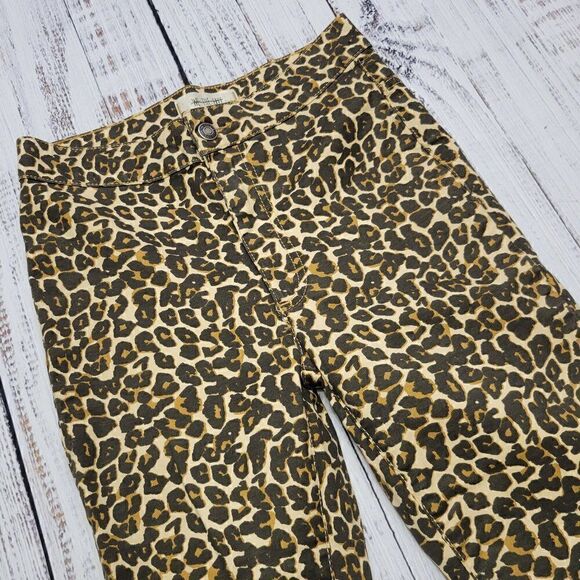 WE THE FREE Women's Size 24 Funky & Boho Cheetah High Rise Cropped Skinny Pants - Picture 2 of 6